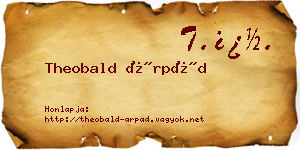 Theobald Árpád névjegykártya
