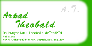 arpad theobald business card